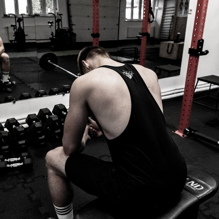 Professional gym interior with weight equipment